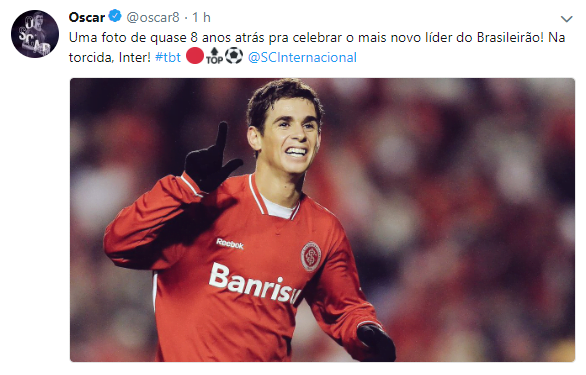 Já pensou? Oscar despista sobre as chances de voltar ao Inter Oscar