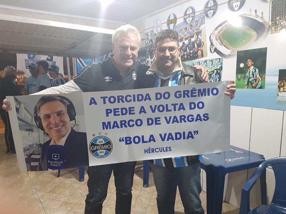 Suspenso por piada polêmica, narrador ganha apoio dos gremistas: "Volta" Grêmio
