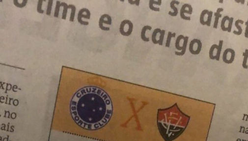 Jornal mineiro se descuida e coloca símbolo do Vitória no lugar do Inter Inter