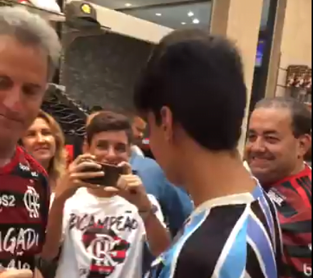 Para esclarecer: torcedor do Grêmio explica autógrafo e "5x0" do presidente do Fla Flamengo