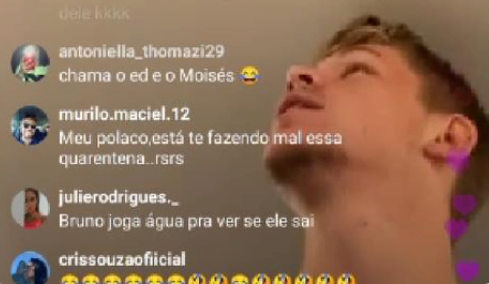 Volta logo, futebol! Bruno Fuchs se assusta com morcego e registra caça em live na web Fuchs