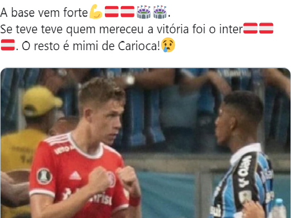 Ex-jogador do Inter brinca com imagem de Fuchs "lutando" e cutuca Renato Gaúcho Fuchs
