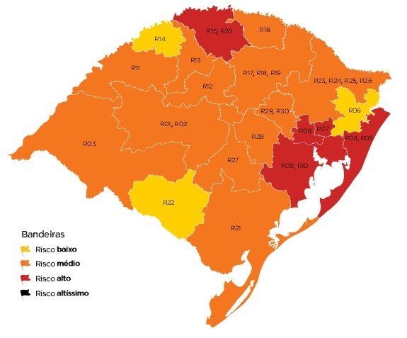 Porto Alegre recebe "bandeira vermelha" em nova atualização sobre a Covid-19; Inter espera manter treinos Bandeira