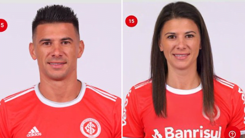 Veja como ficaria o time do Inter se os jogadores fossem mulheres Cuesta
