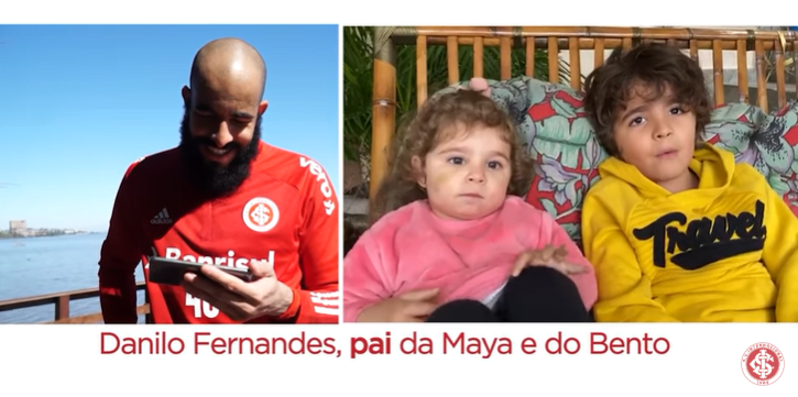 No Dia dos Pais, jogadores do Inter se emocionam com recados dos filhos; assista Pais