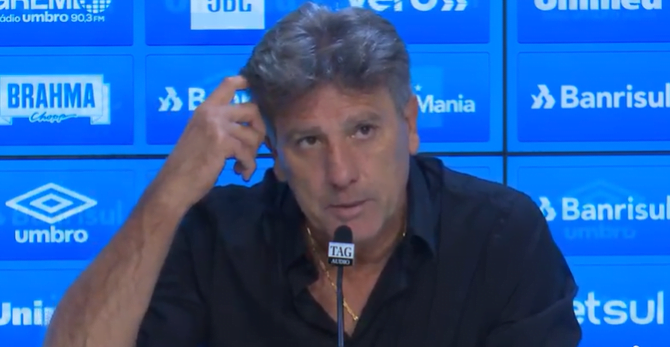 Jornalista colorado tira onda após tropeço do Grêmio na Arena: "Fica, Renato" Renato