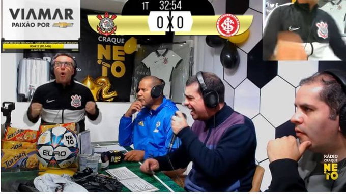 Neto cita DVD, provoca Inter após derrota para o Corinthians e reverencia Grêmio: "Maior do RS" Neto