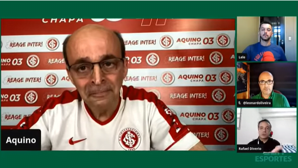 Vídeo mostra Aquino indo às lágrimas ao comentar a candidatura impugnada à presidência do Inter Aquino