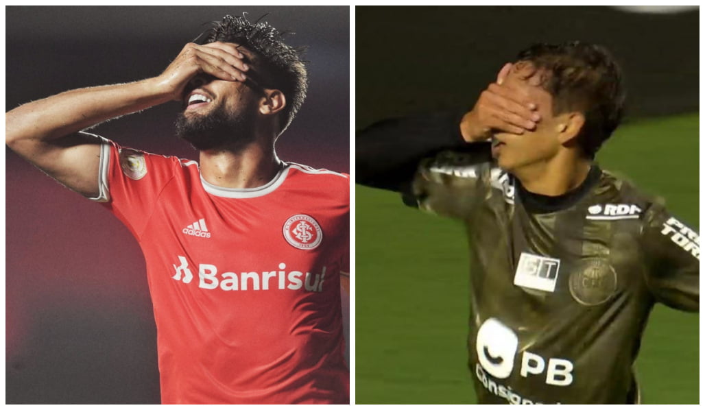 Sarrafiore marca contra o São Paulo, comemora igual Yuri Alberto e garante Inter na liderança; assista Sarrafiore