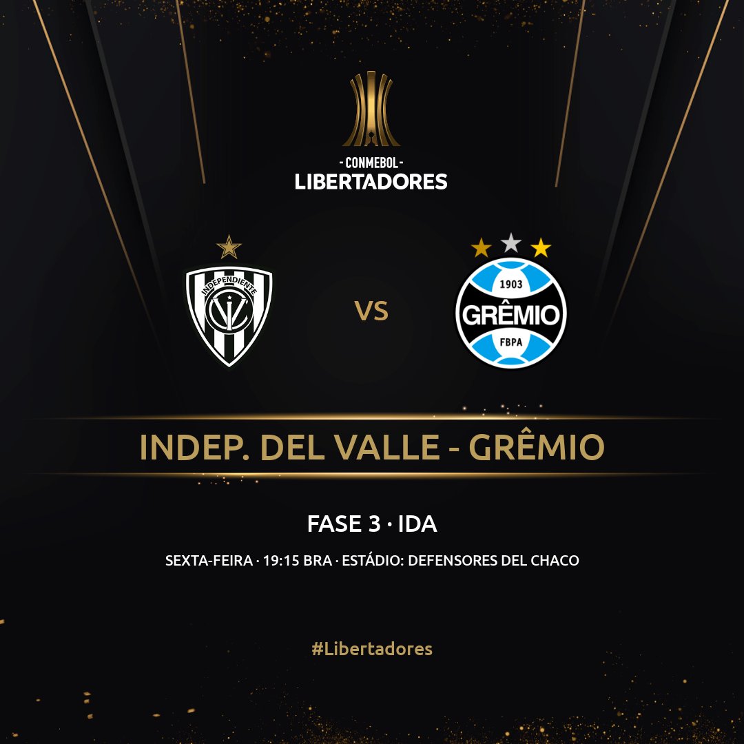 Conmebol adia Independiente Del Valle x Grêmio para sexta-feira; duelo não será mais no Equador ADIADO