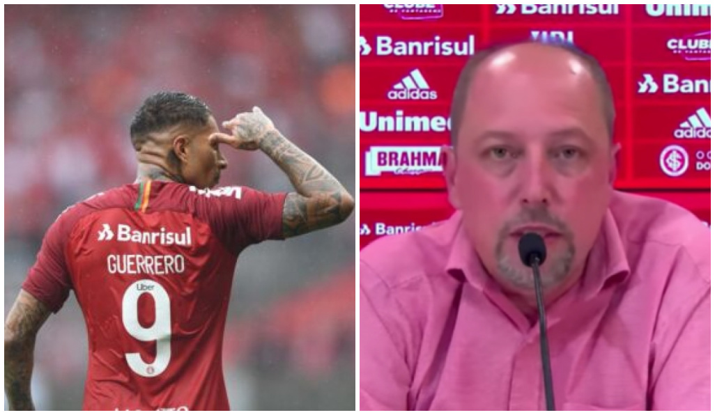 Presidente do Inter diz ter boa relação com Guerrero, fala em renovar e perde a paciência com empresário: "Está mentindo" Guerrero