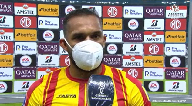 Após derrota de 8x0, atacante do Aragua se rende ao time do Grêmio: "Jogamos contra uma potência mundial" Juan Garcia