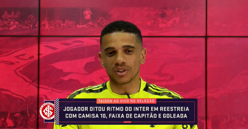No dia seguinte à estreia, Taison diz que sonha com nova convocação e faz pedido aos colorados: "Confiem em Ramírez" Taison