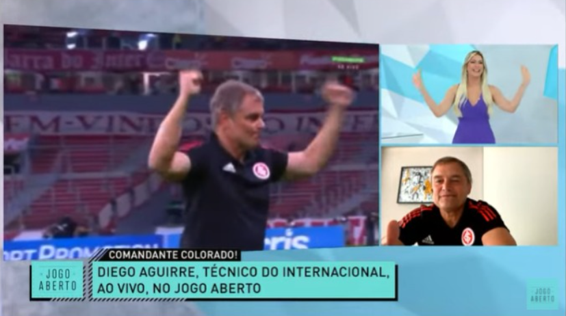 Aguirre elogia presidente do Inter, mira Palmeiras e aceita "cobrança" de Renata Fan por comemoração: "Estava faltando" Aguirre