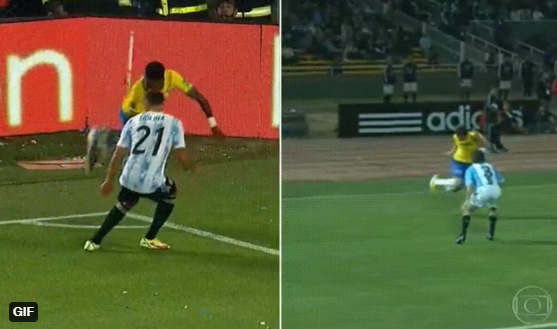 TV Globo compara lambretas de Vini Jr e Leandro Damião contra Argentina, e Galvão Bueno elogia: "É a irreverência" Damião