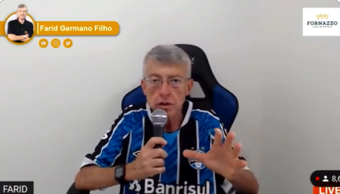 Após empate do Grêmio, Farid "oferece" Jimo para Mancini e canta marcha fúnebre por rebaixamento: "Técnico burro" Farid