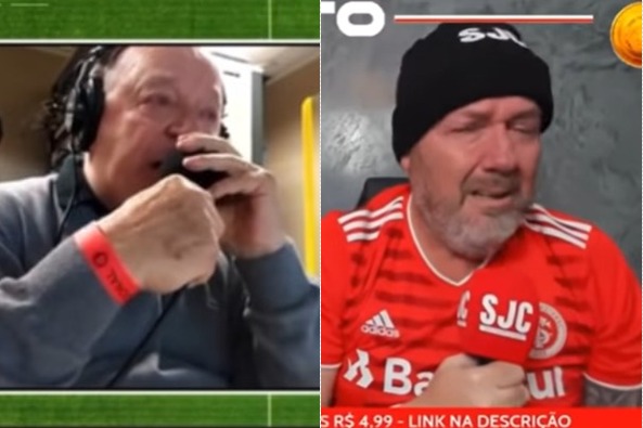 Pedro Ernesto e Fabiano Baldasso embargam a voz e se emocionam ao vivo durante despedida de D'Alessandro Pedro Ernesto