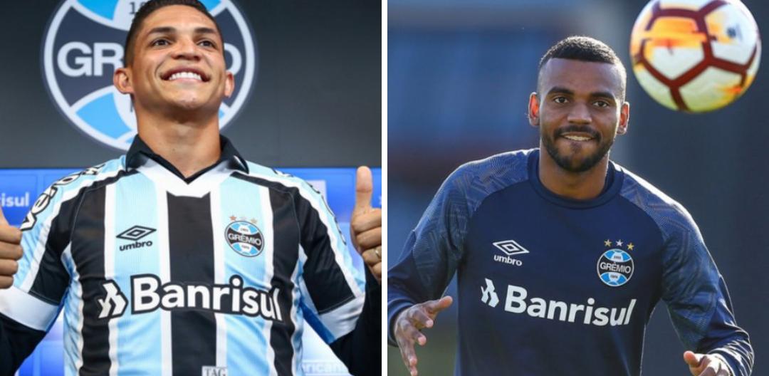 Na lateral: Grêmio pode ser obrigado a comprar Rodrigo Ferreira e debate futuro de Leonardo Gomes Rodrigo Ferreira Leonardo Gomes