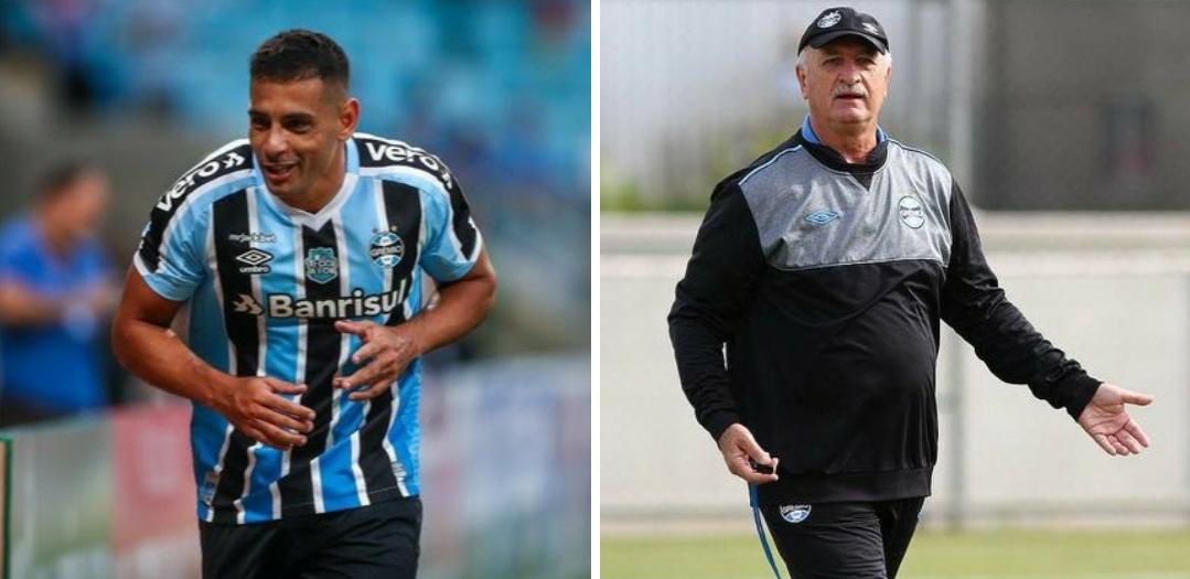 Diego Souza relembra relação com Felipão no Grêmio e cita episódio ocorrido em partida contra o Flamengo Diego Souza Felipão