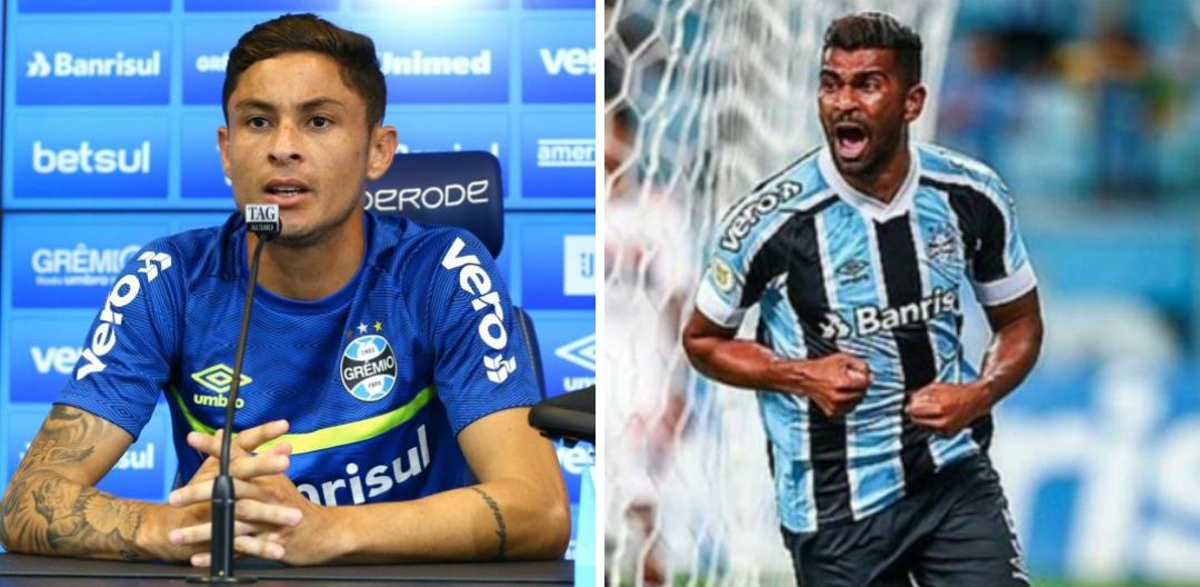 Diogo Barbosa e Thiago Santos reaparecem no Grêmio e esperam mais chances com Renato: "Grande respeito por ele" Diogo Barbosa Thiago Santos