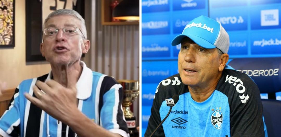 "Painato": Farid presta a sua "reverência" para Renato Portaluppi antes de pergunta em coletiva; confira Farid Renato