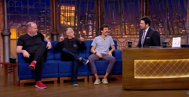Farid tira onda com o Inter em entrevista ao lado de Baldasso e Duda Garbi ao The Noite: "Eles vão debutar" Farid