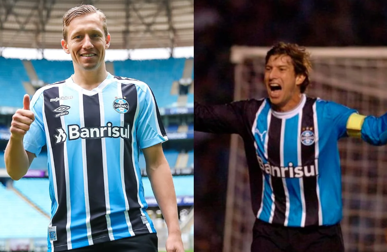 Amigos de longa data, Tcheco tira onda nas redes sociais com gol de cabeça de Lucas Leiva para o Grêmio Lucas Leiva Tcheco