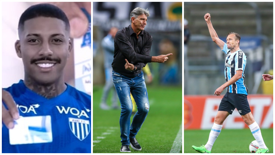 Como Jean Pyerre "apareceu" na coletiva de Renato na explicação sobre posicionamento de Lucas Leiva Renato Lucas Leiva Jean Pyerre Grêmio