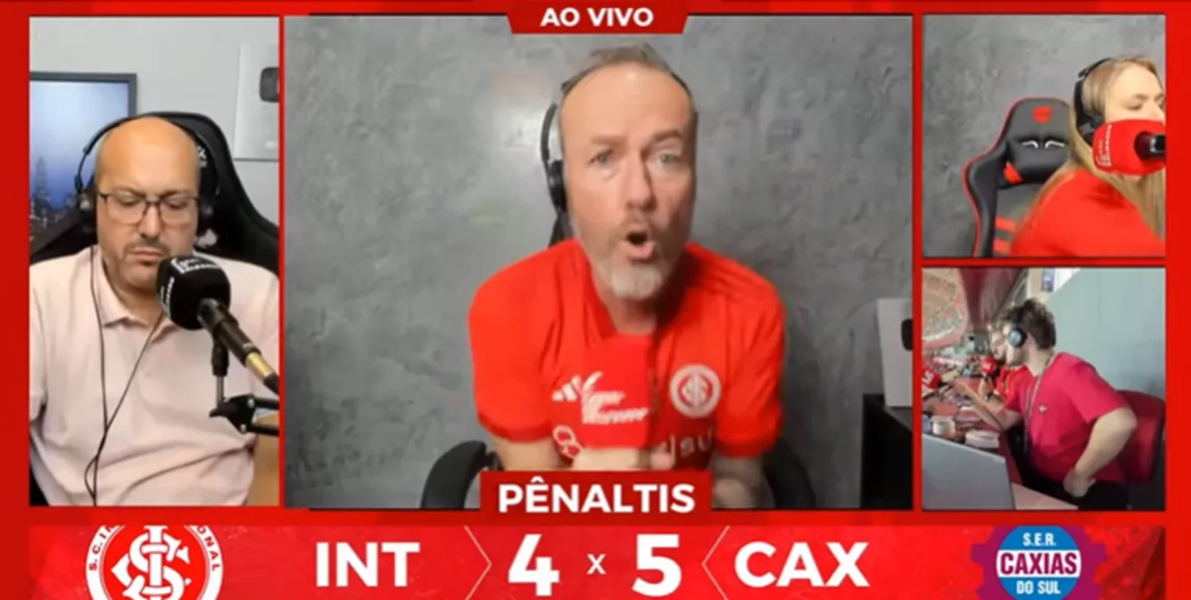 "Essa b... de time": Baldasso explode após eliminação do Inter para o Caxias em casa; veja reação Baldasso