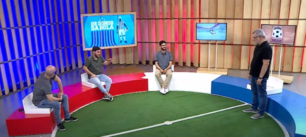 Band do Os Donos da Bola teve participação de Renato e de Baldasso