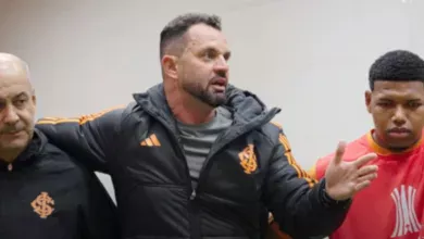 Magrão lembra time de 2008 e comenta o confronto contra o River Plate: "Inter também é pesado" Magrão e Mano discursaram no Inter
