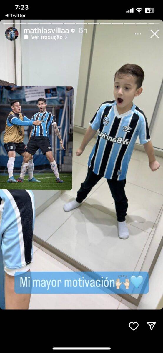 Filho de Villasanti "repete" comemoração de gol do pai, que se derrete: "Minha maior motivação"