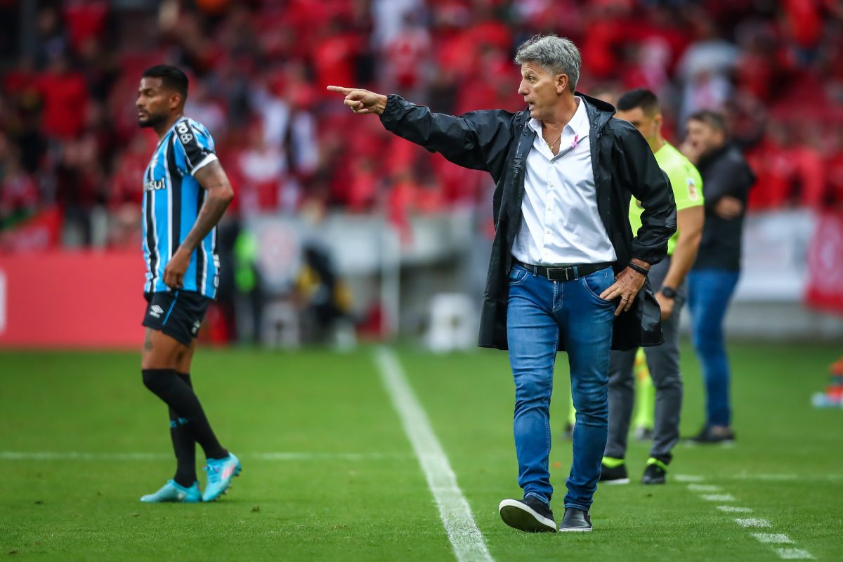 Renato durante a derrota do Grêmio no Gre-Nal