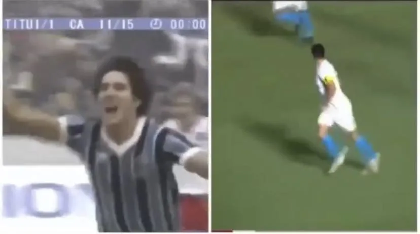 Renato publica vídeo comparando o seu gol pelo Grêmio no Mundial com o de Suárez contra o Botafogo Renato Portaluppi e Luis Suárez - Grêmio