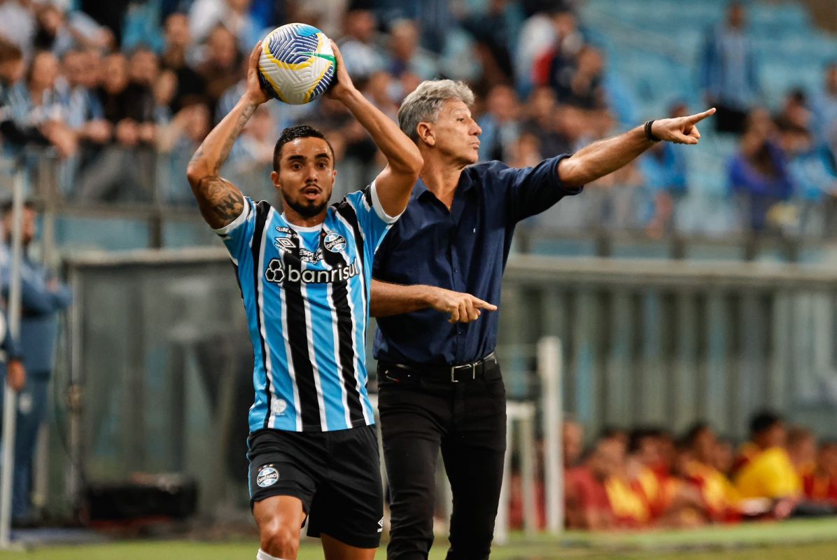 Renato na vitória do Grêmio sobre o Athletico pelo Brasileirão