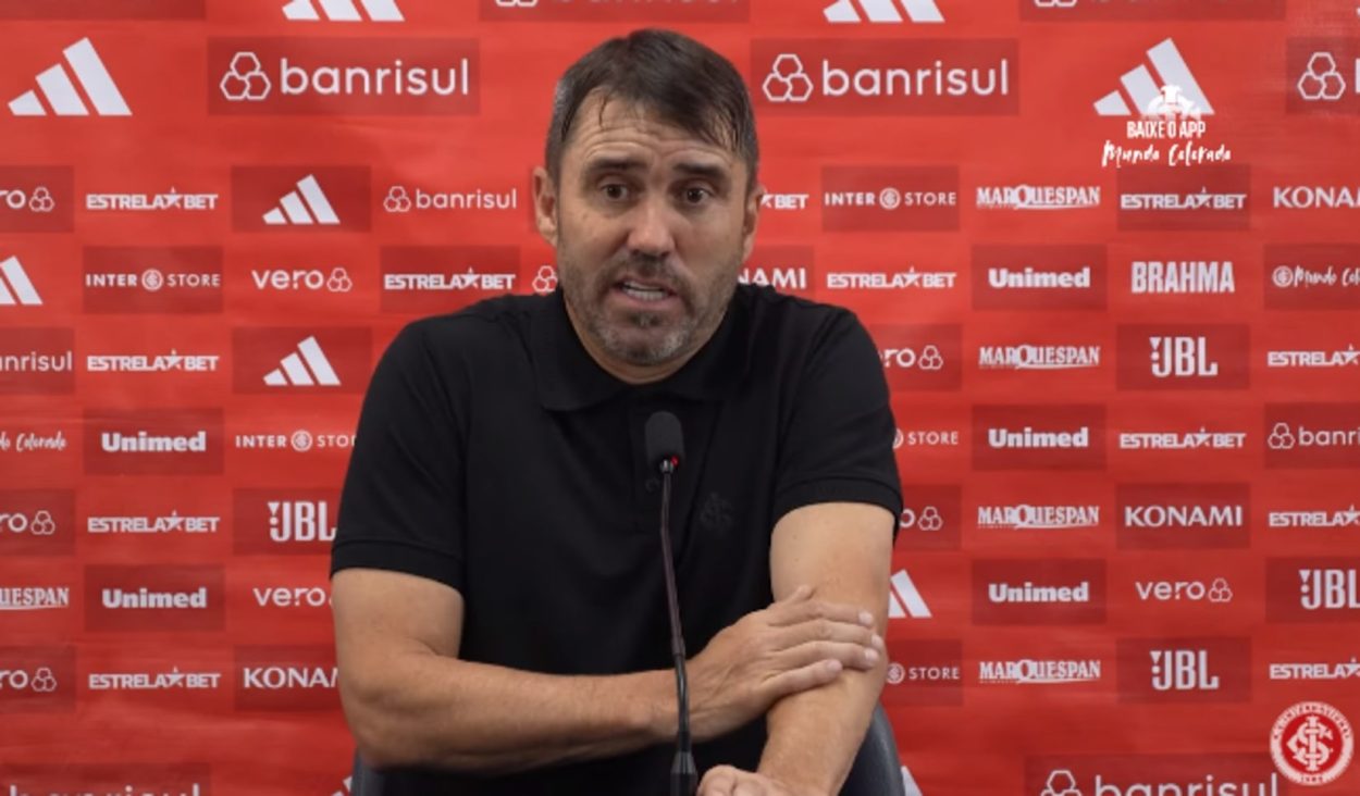 Coudet afirma que já imaginava que o Inter cruzaria com o Juventude na Copa do Brasil Coudet em coletiva após Palmeiras 0x1 Inter