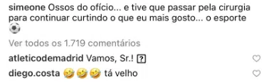 Perto de ganhar concorrente no Grêmio, Diego Costa posta vídeo treinando e tira onda com ex-treinador