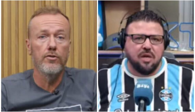 Baldasso e Alex Bagé falando do Grêmio