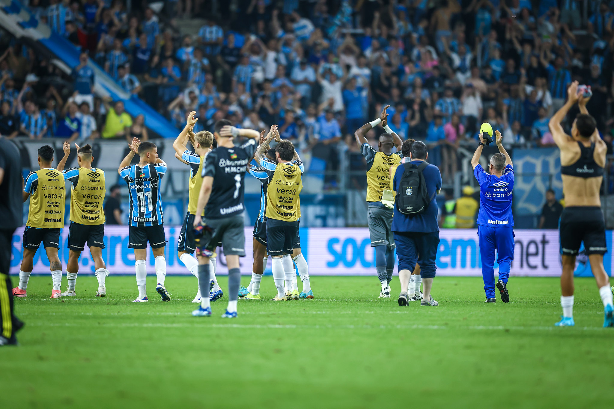 Grêmio contra o Flamengo