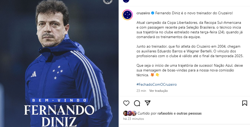 Como fica a situação de Renato no Grêmio após Fernando Diniz acertar com o Cruzeiro