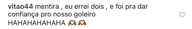 Vitão tira onda com lembrança de Rochet sobre Inter x River Plate: "Foi pra dar confiança"