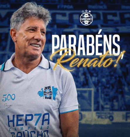 Ele sofreu com lesões e deixou o Grêmio recentemente, mas fez questão de agradecer Renato