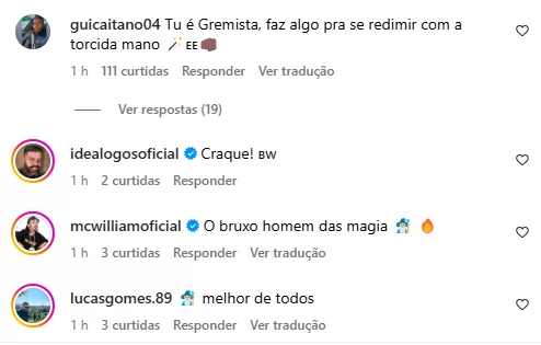 Ronaldinho Gaúcho surpreende com publicação sobre o Grêmio e recebe resposta de torcedores