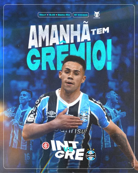 Na web: Grêmio "indica" o titular do ataque ao fazer post de divulgação do Gre-Nal