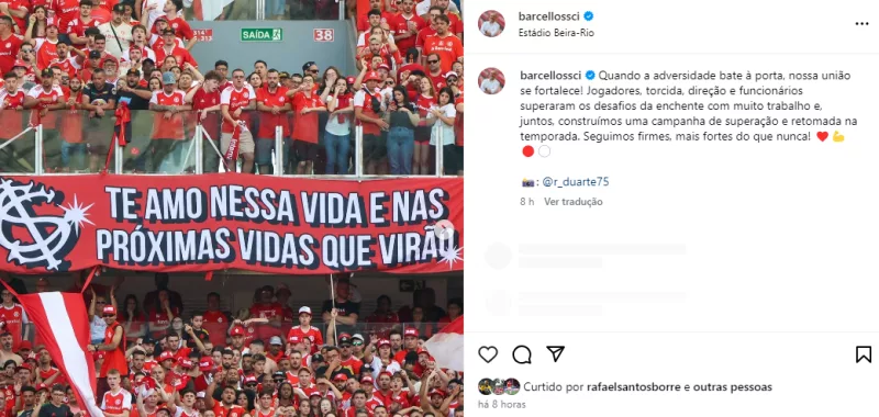 A manifestação do presidente do Inter depois da vitória no último Gre-Nal de 2024