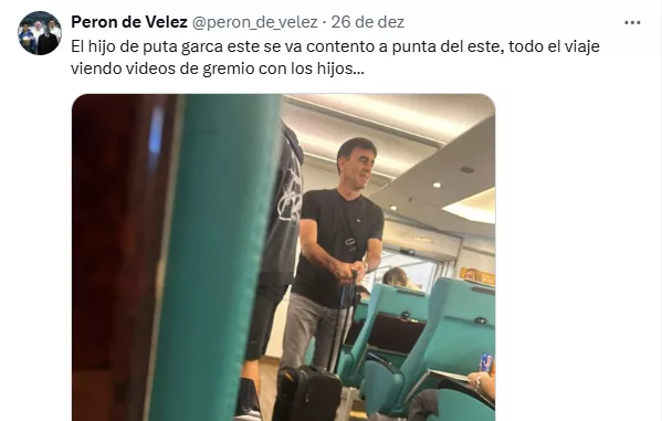 Vídeos do Grêmio na viagem? Viraliza mensagem no Twitter sobre Gustavo Quinteros