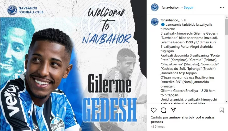 Lembra dele? Ex-promessa do Grêmio, Guilherme Guedes deixa o Brasil e fecha com time alternativo