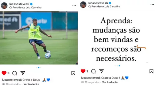 Fim da novela: Lucas Esteves treina pela primeira vez no Grêmio e se manifesta na web