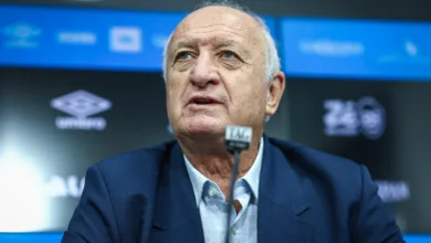 Apresentação de Luiz Felipe Scolari, o Felipão. Novo coordenador técnico do Grêmio em 2025 - Foto Lucas Uebel/Grêmio
