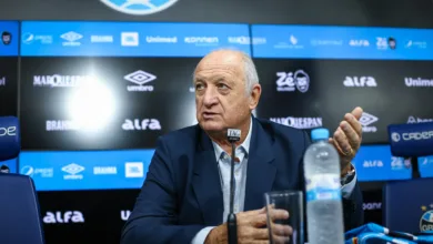 Apresentação de Luiz Felipe Scolari, o Felipão. Novo coordenador técnico do Grêmio em 2025 - Foto Lucas Uebel/Grêmio